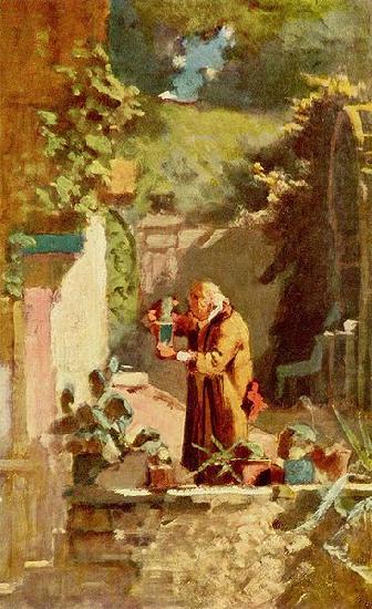 Carl Spitzweg Der Herr Pfarrer als Kakteenliebhaber china oil painting image